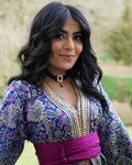 Caftan Sari Bleu Roi - Caftan prodiges