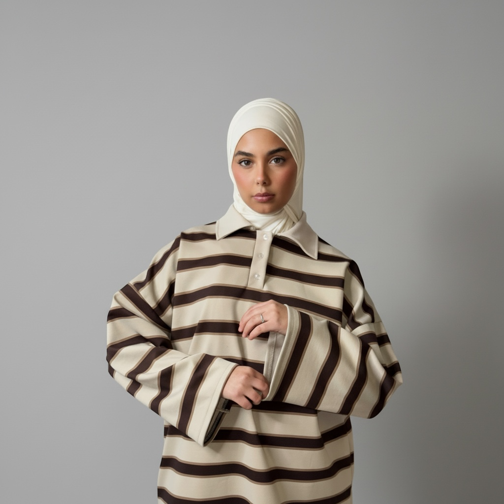 Polo à rayure Molletonné