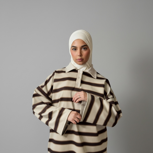 Polo à rayure Molletonné