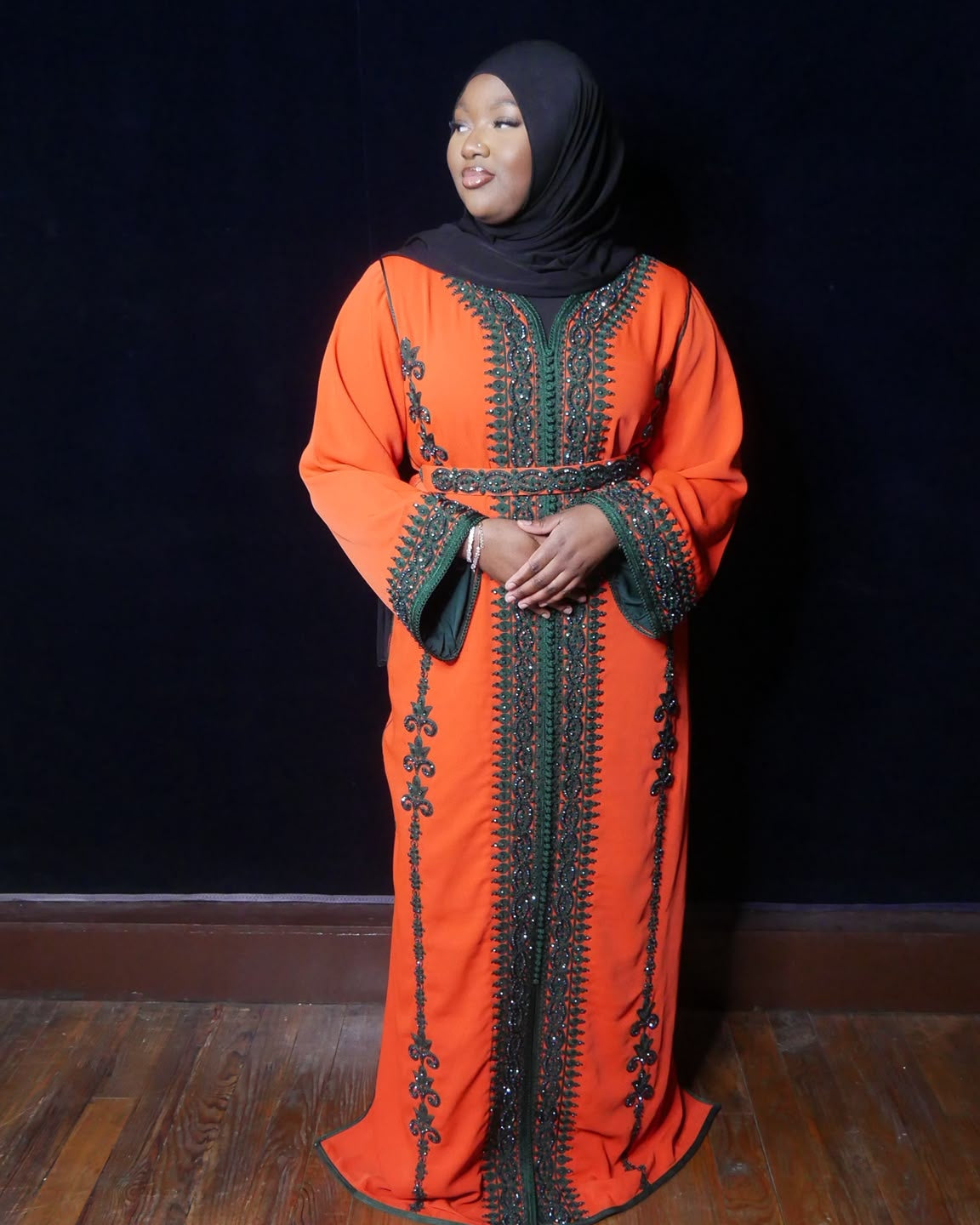 Caftan Bicolore Orange - Caftan prodiges