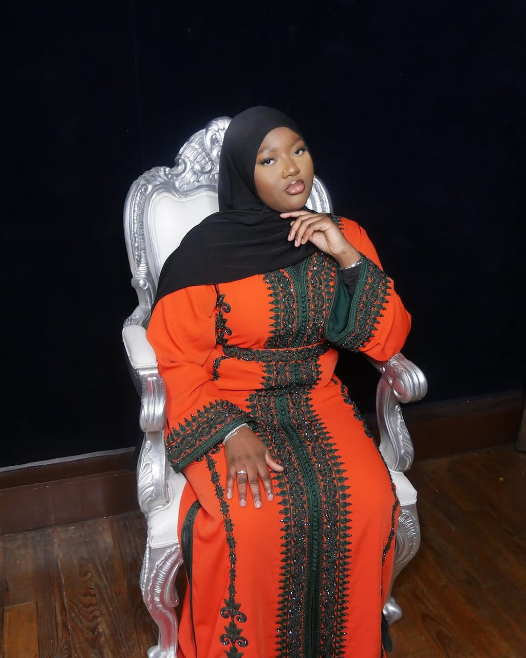 Caftan Bicolore Orange - Caftan prodiges