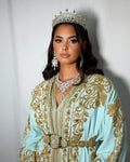 Caftan Bleu Ciel Doré - Caftan prodiges